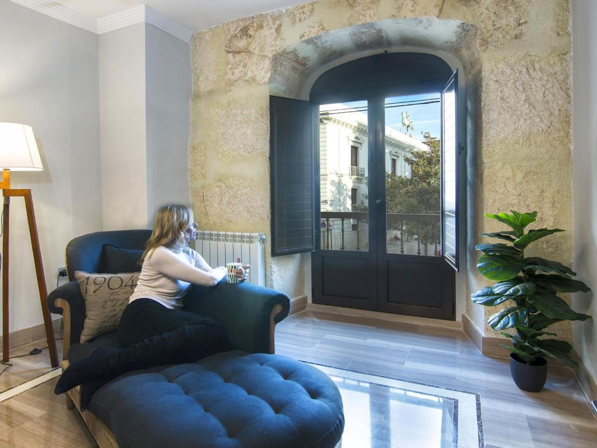 Elegant Town Hall Apartment With Views Granada Exterior foto
